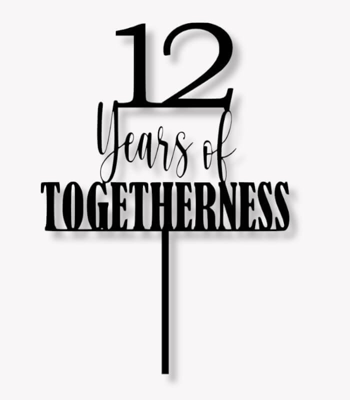 12-years-of-togetherness-2.jpg 12 Years of Togetherness Cake Topper
