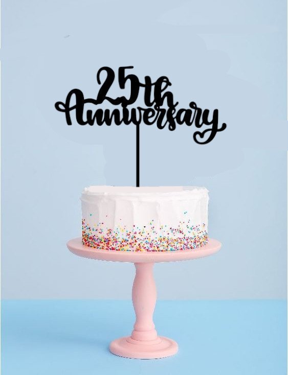25th-anniversary-cake-topper.jpg 25th Anniversary Cake Topper