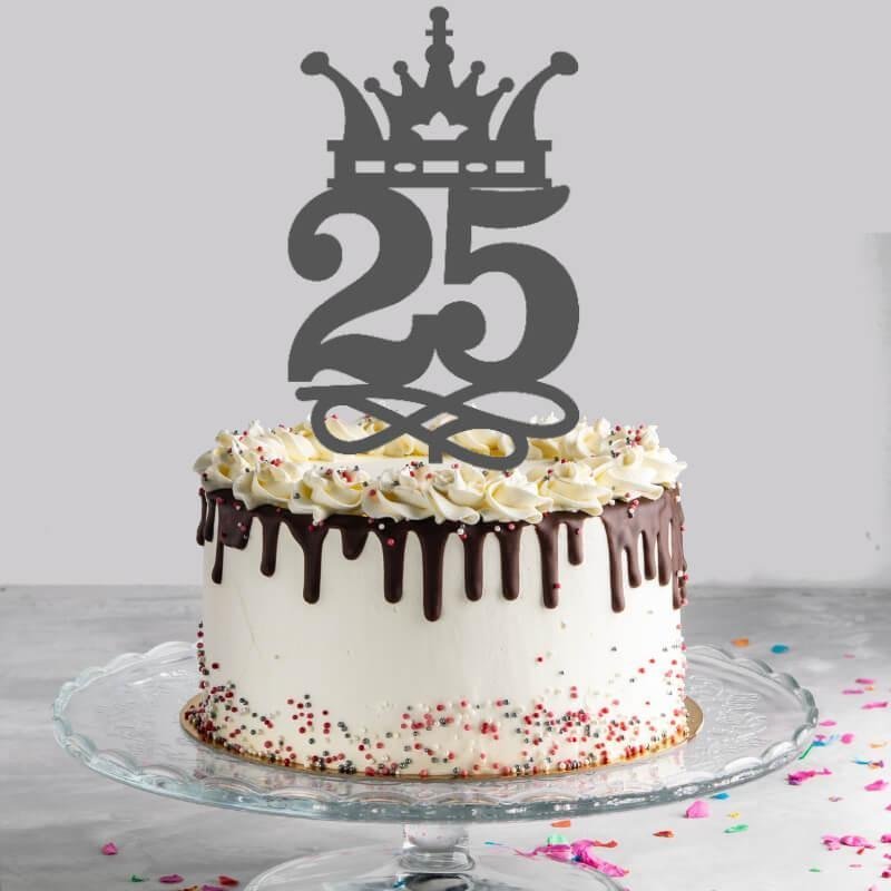 25th Birthday Cake Topper for Her