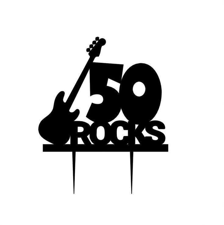 50 Rocks Birthday Cake Topper