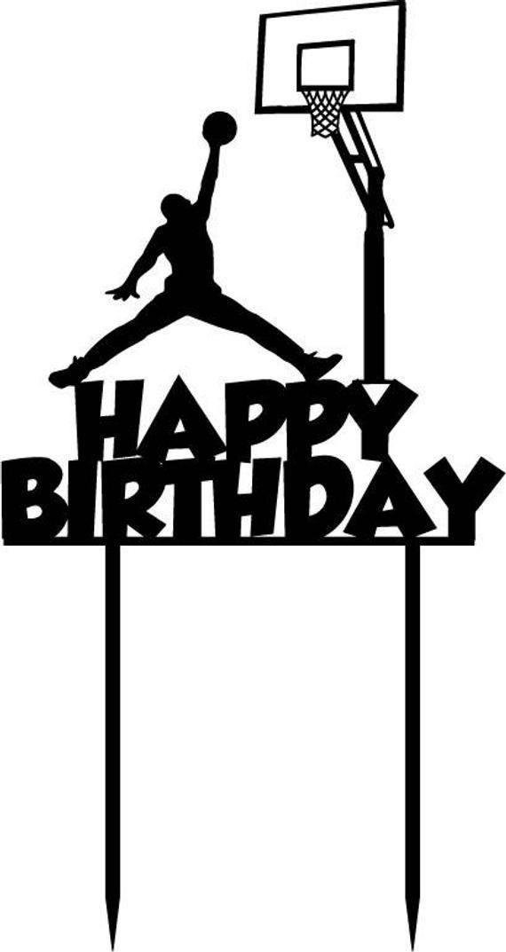 Basketball Game Theme Birthday cake topper