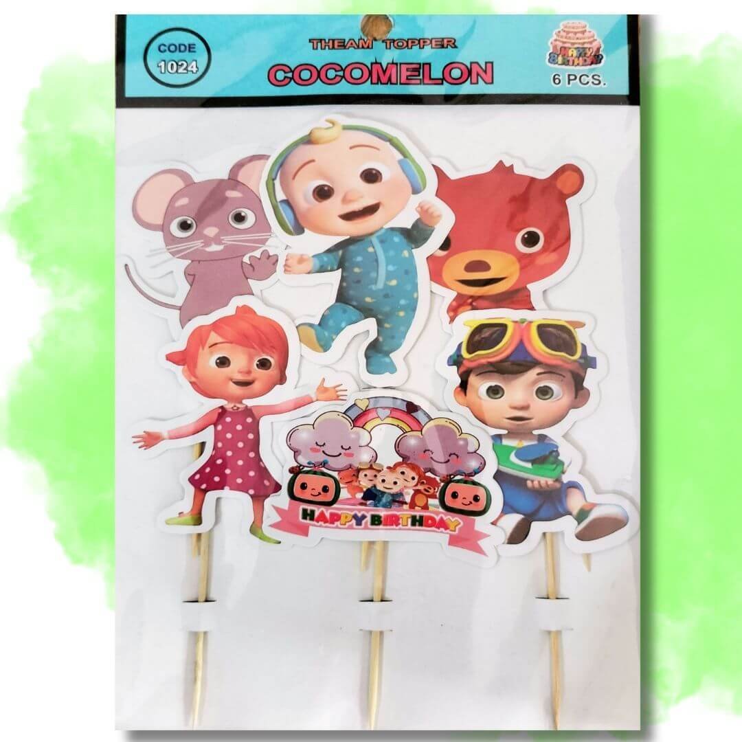 Cocomelon Theme Birthday Cake Topper