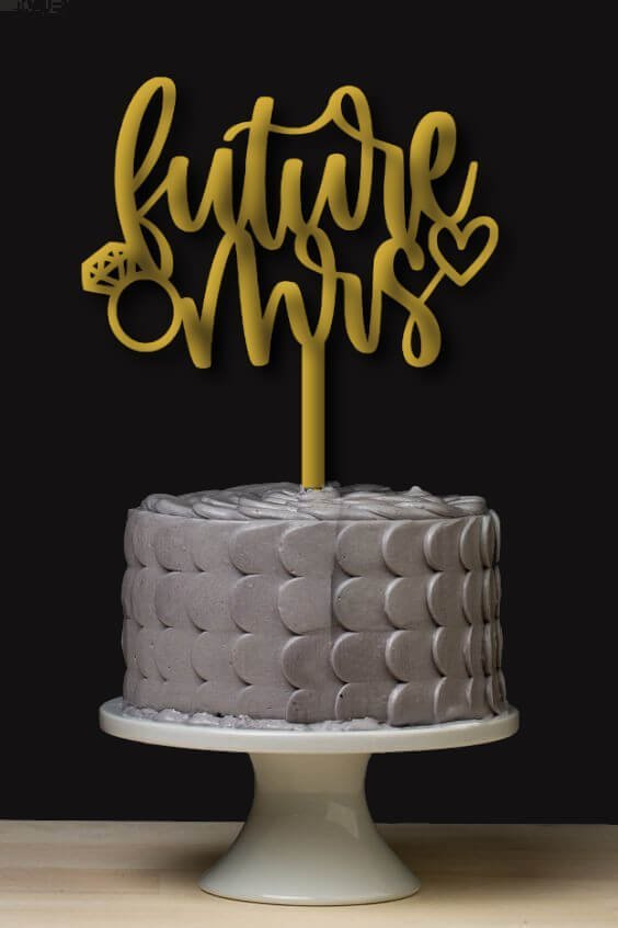 Future-mrs-cake-topper.jpg India Bakes Future Mrs Cake Topper