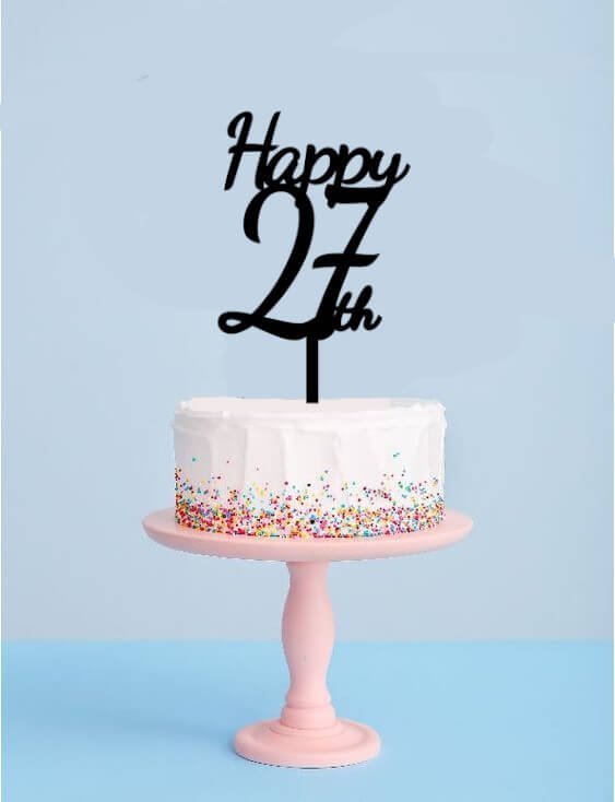 Happy 27th Cake Topper