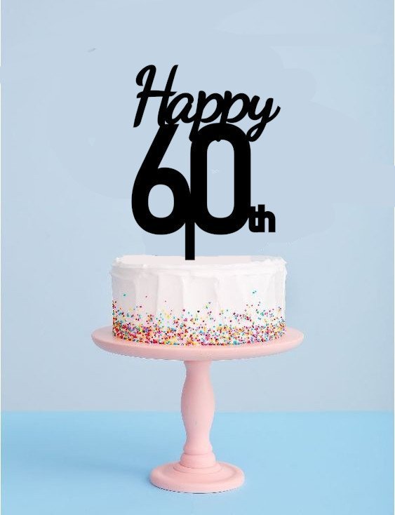 Happy 60th Cake Topper
