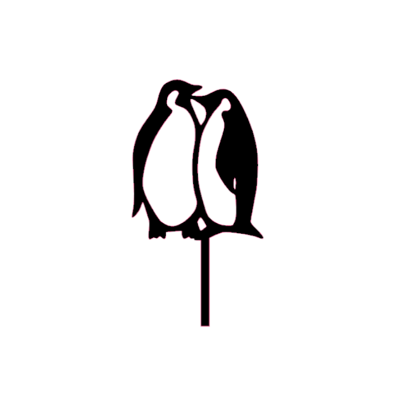 Penguin Acrylic Wedding Cake Topper