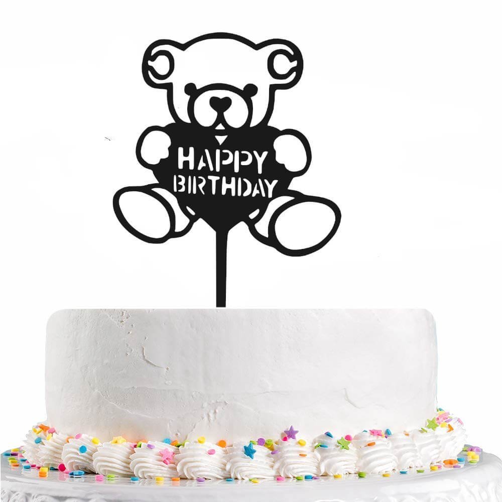 acrylic-teddy-bear-cake-topper.jpg Acrylic Teddy Bear Cake Topper for Birthday Decoration
