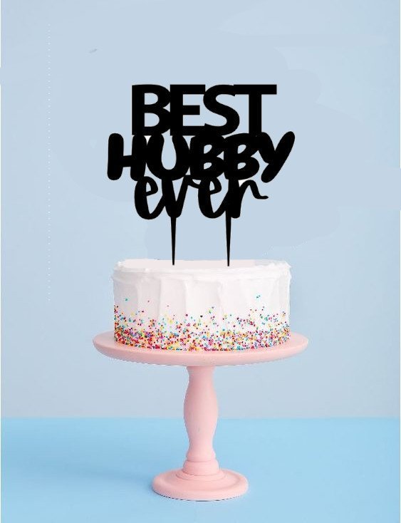 best-hubby-ever-cake-topper.jpg Best Hubby Ever Cake Topper