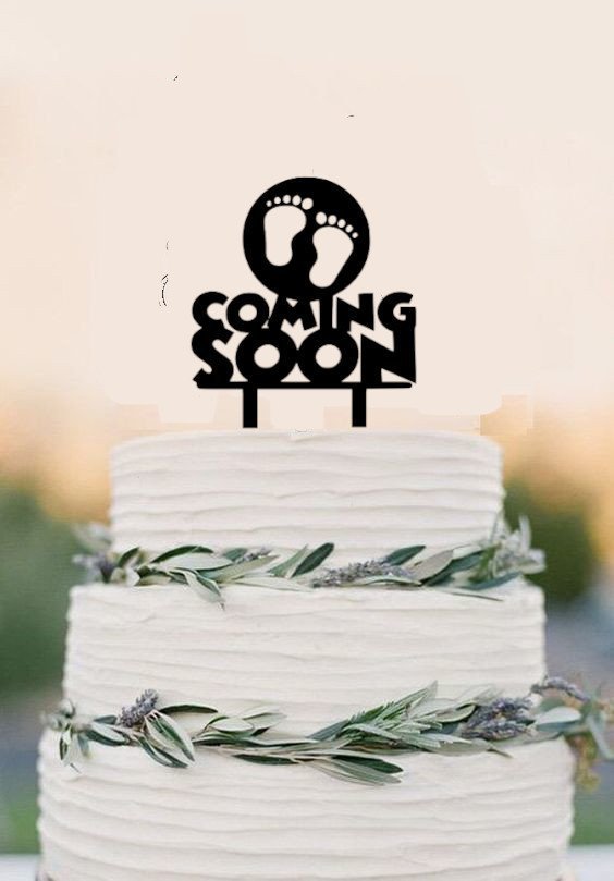 coming-soon-cake-topper.jpg Coming Soon Cake Topper | Baby Shower Cake Decoration