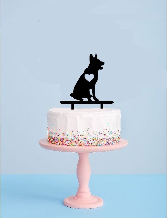 German Shephard Dog Cake Topper