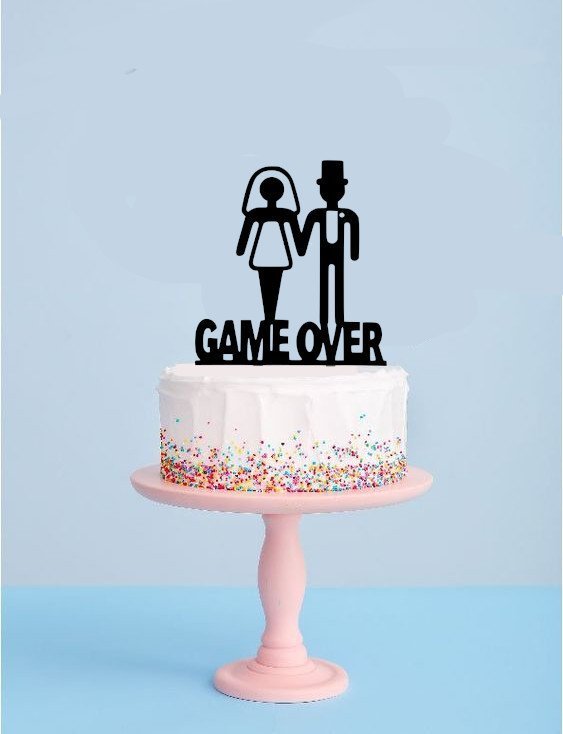 game-over-cake-topper.jpg Game Over Cake Topper