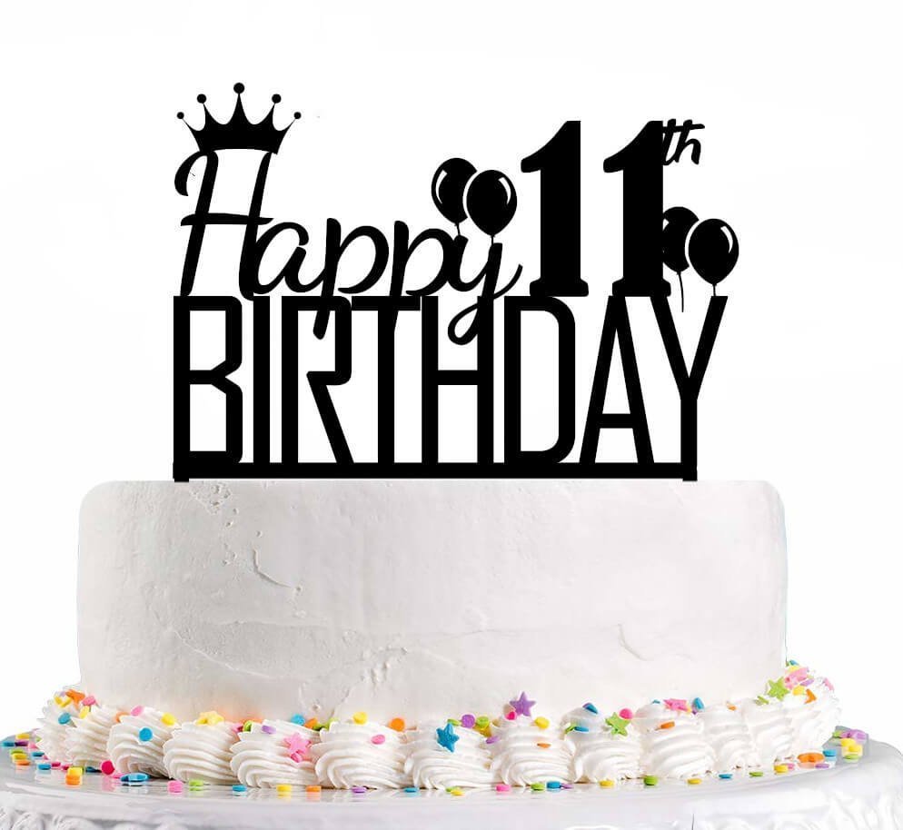 Happy 11th Birthday Cake Topper