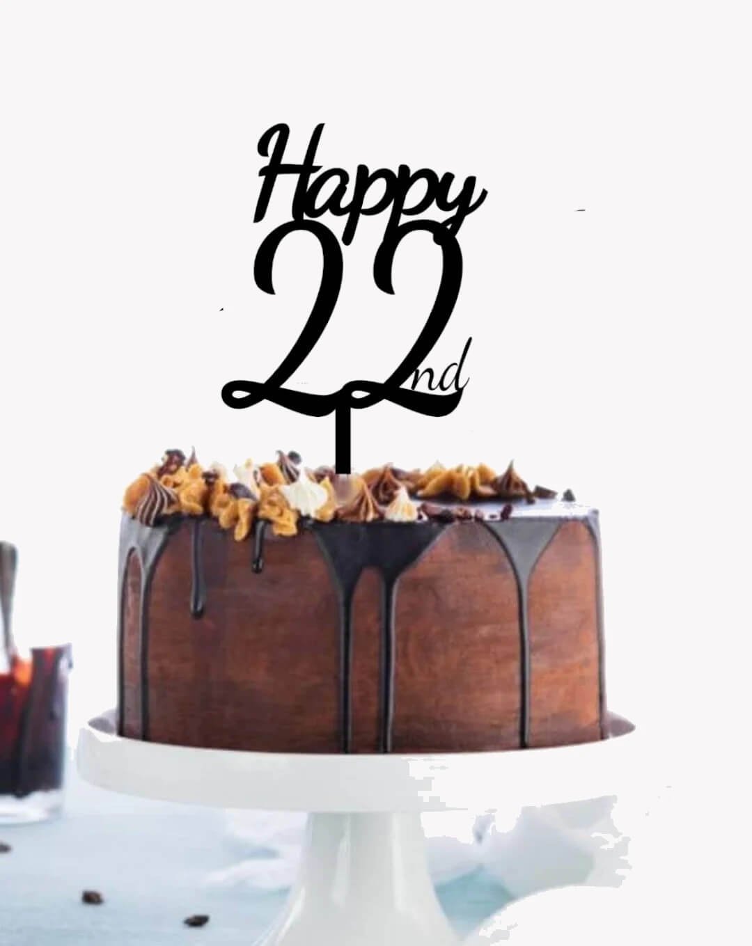 Happy 22 Cake Topper