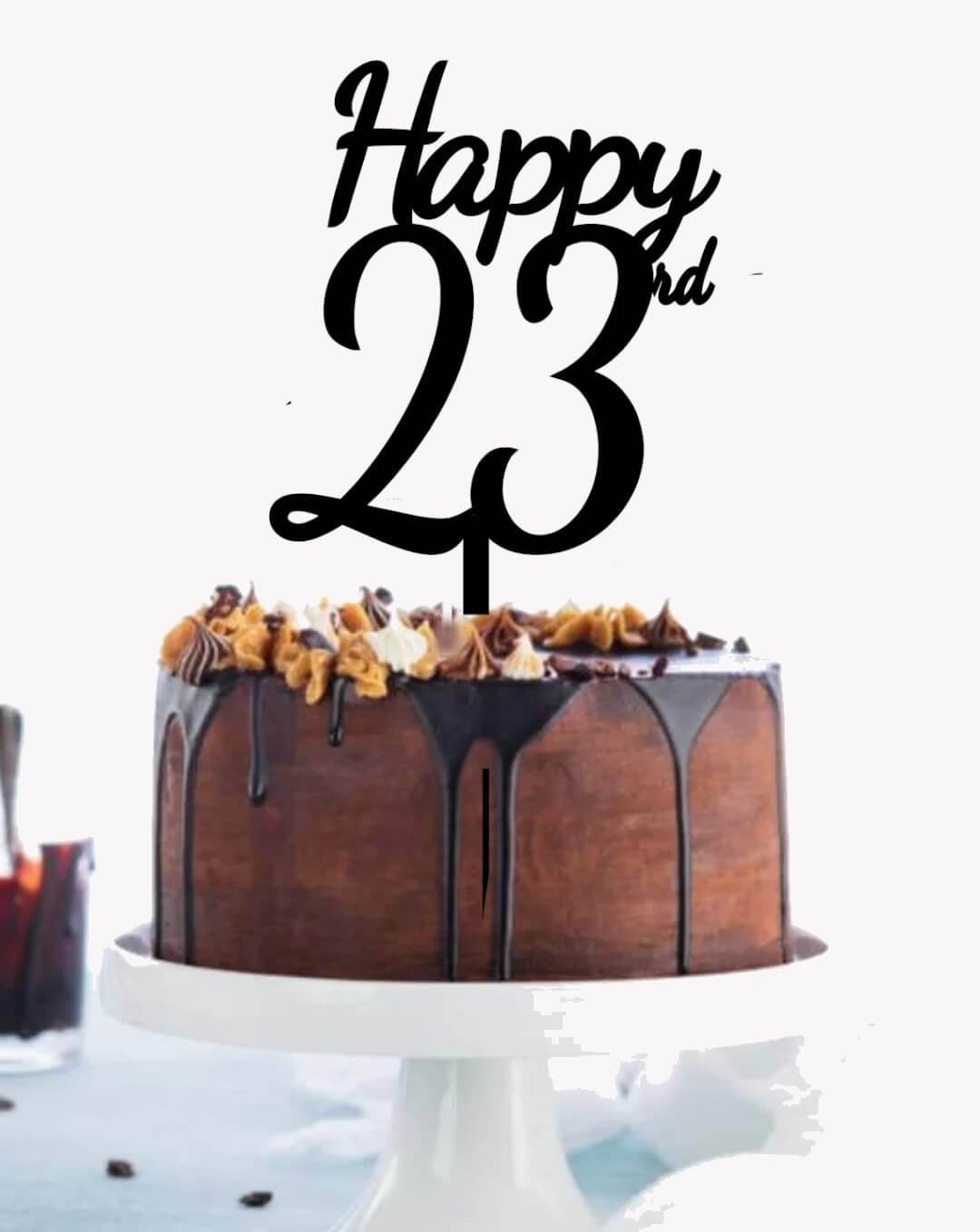 Happy 23 Cake Topper