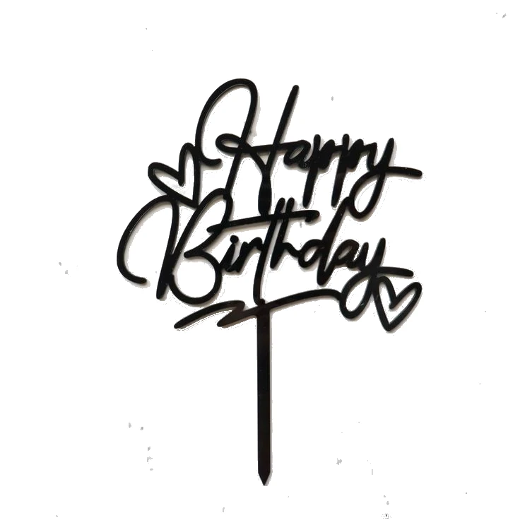 Acrylic Happy Birthday Cake Topper - BCT031