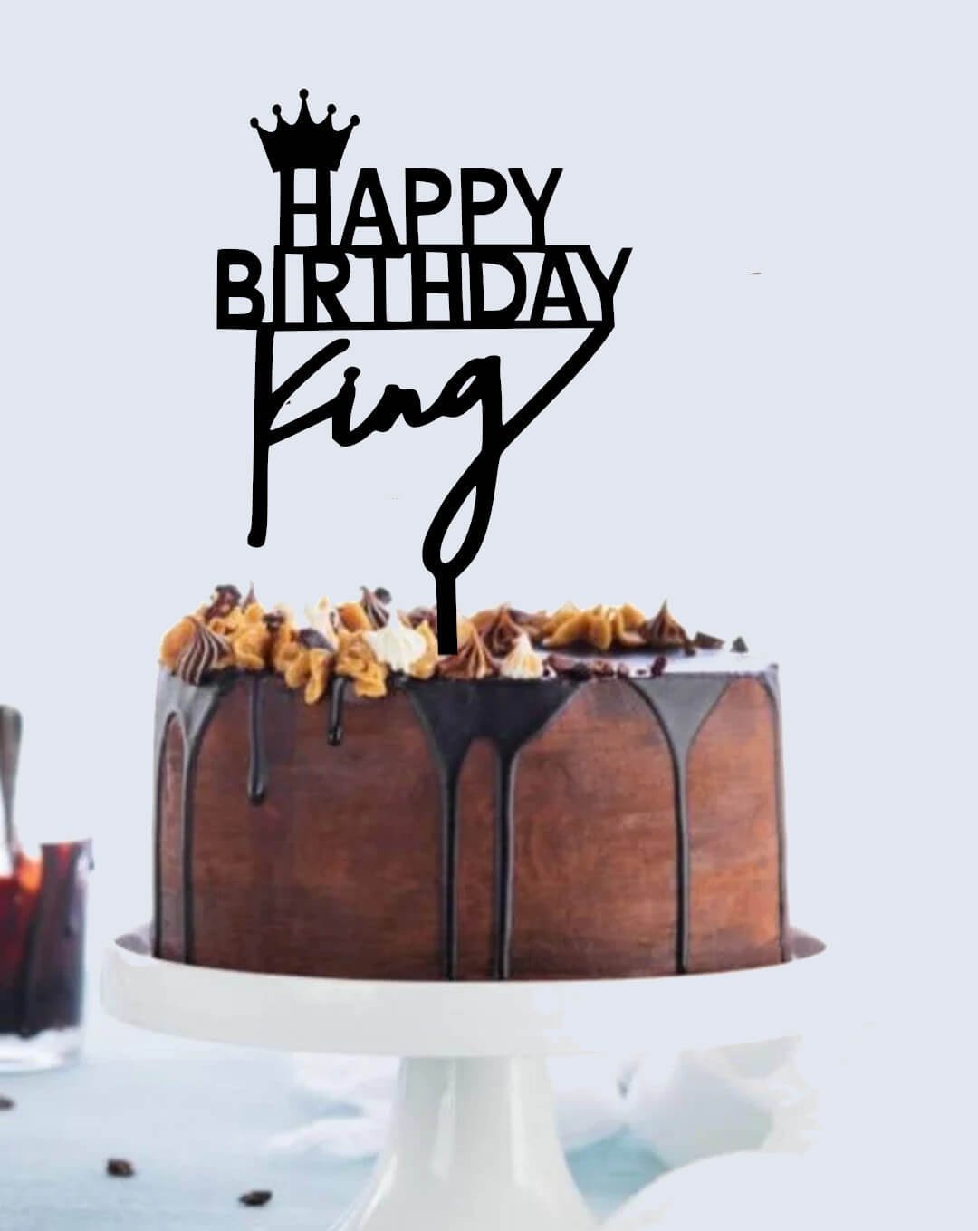 Happy Birthday King Cake Topper
