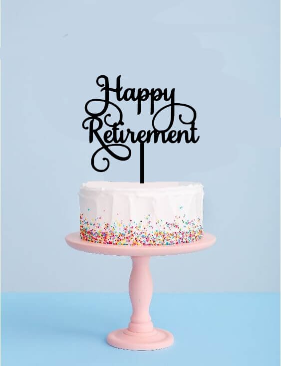 happy-retirement-cake-topper happy retirement cake