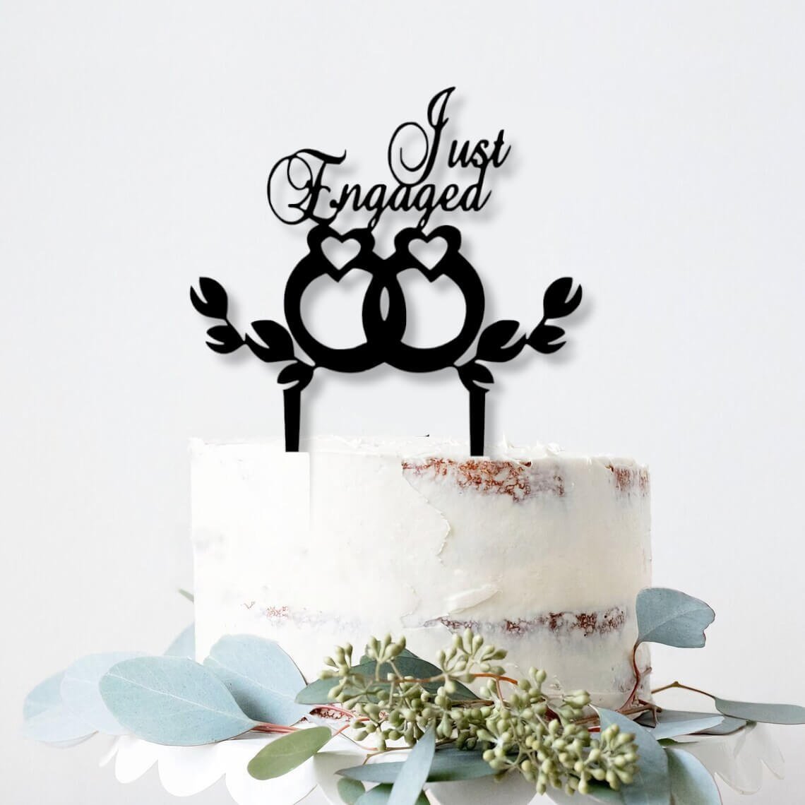 just-engaged-cake-topper.pn_.jpg Just Engaged Cake Decoration