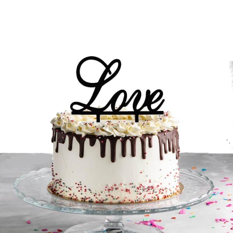 Love Cake Topper for Wedding Cake Decoration