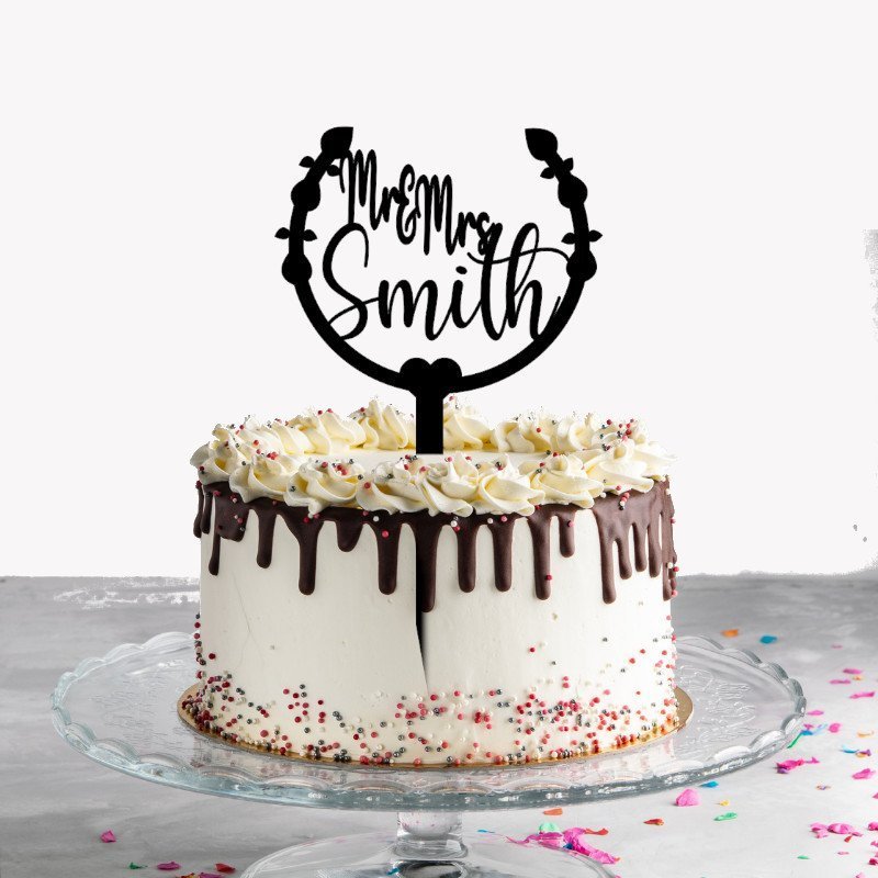 personalized-mr-mrs-cake-topper.jpg Personalized / Customized Mr & Mrs Cake Topper with Name