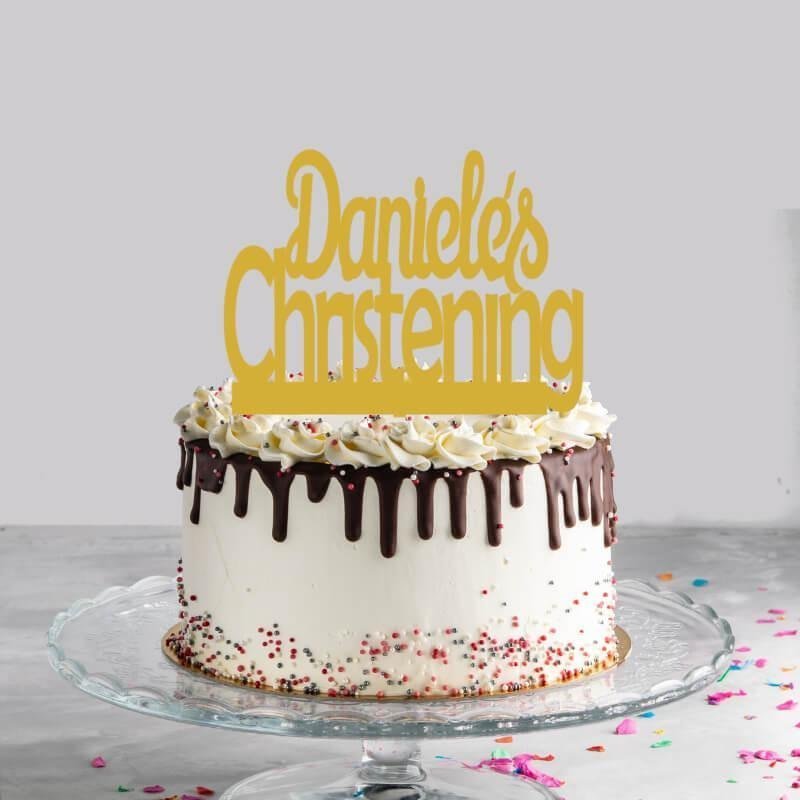 Christening Cake Topper | Customizable with name