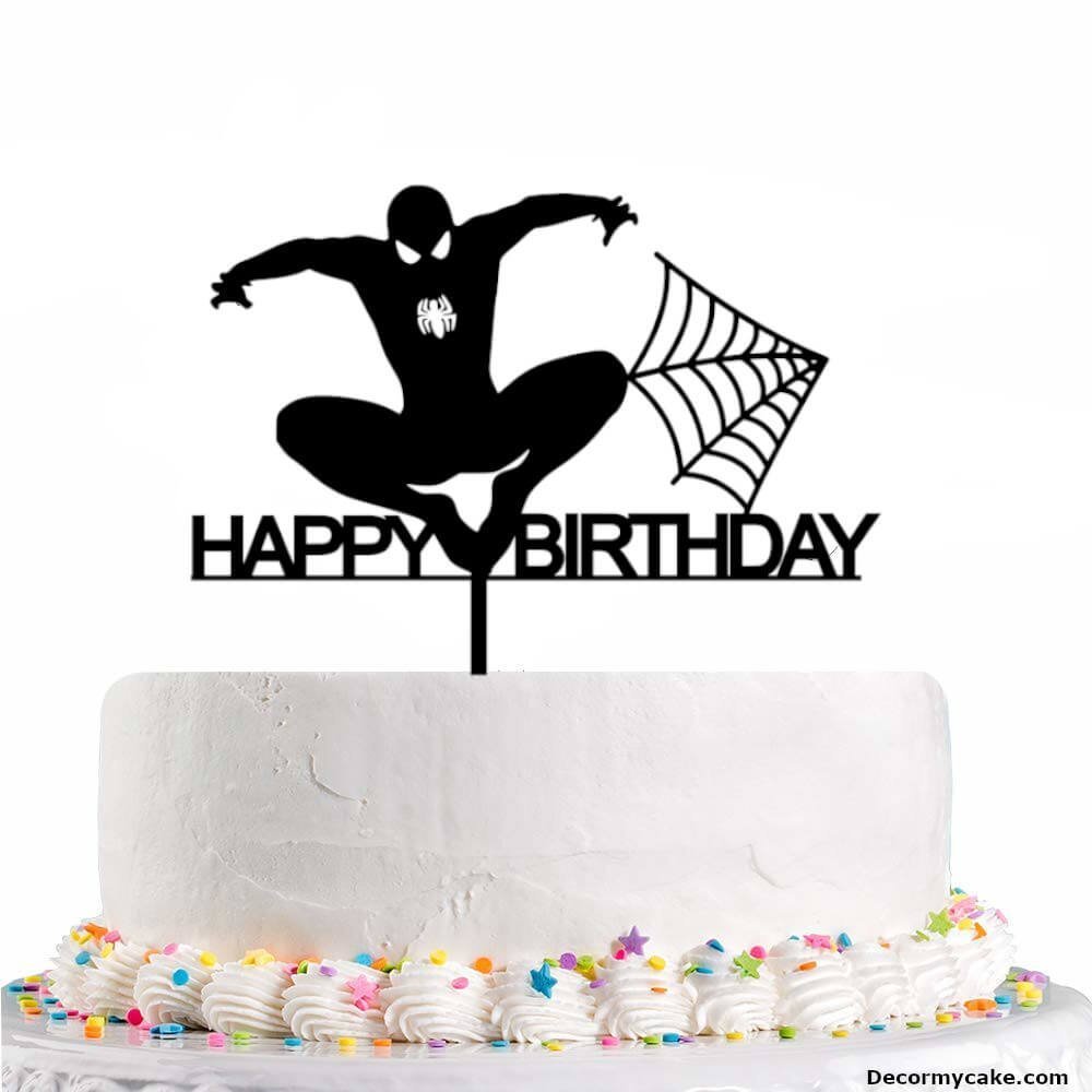 Decor My Cake Spiderman Theme Birthday Party Cake Decoration