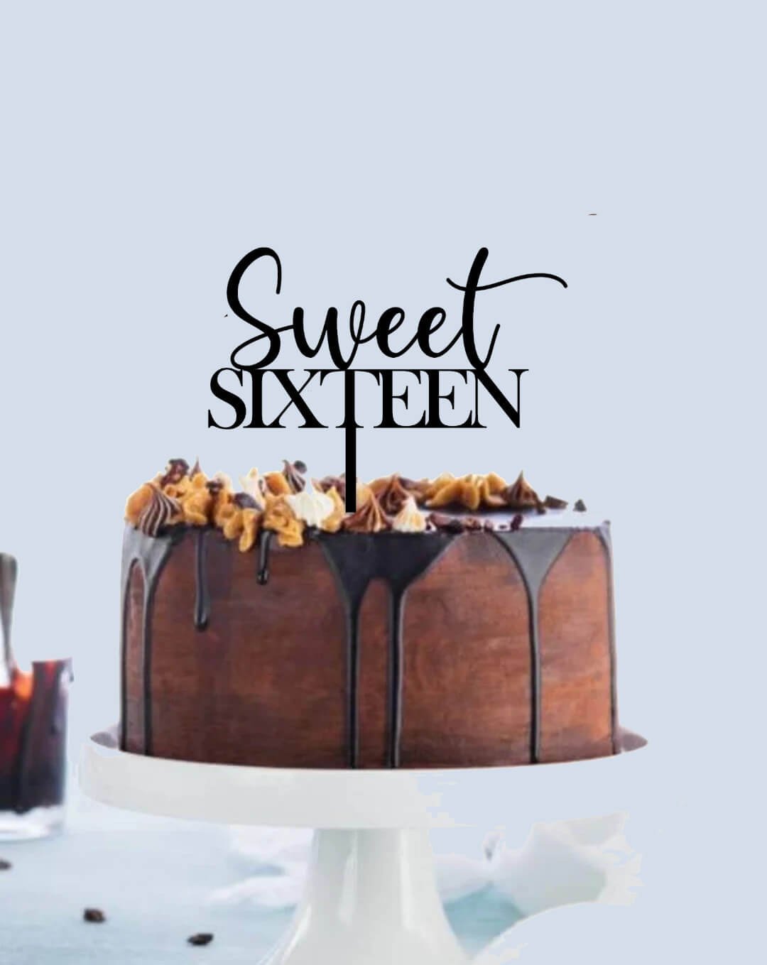 Sweet 16 Cake Topper