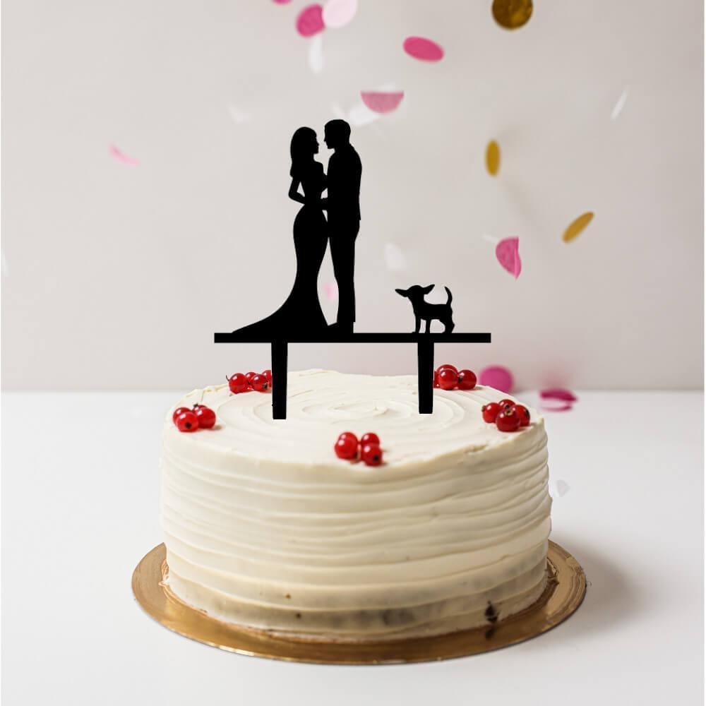 wct026.jpg Romantic Couple and Chihuahua Cake Topper