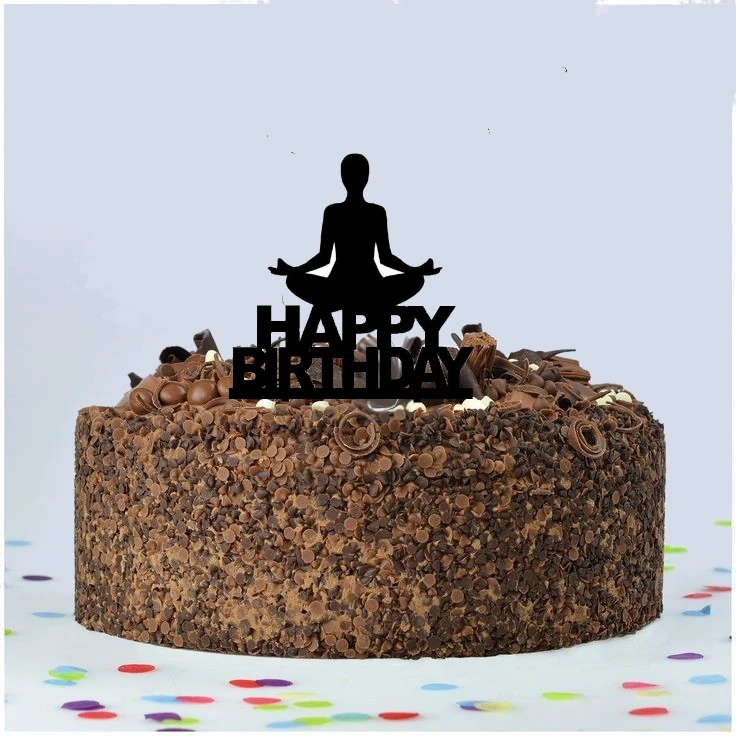 Yoga Birthday Cake Topper